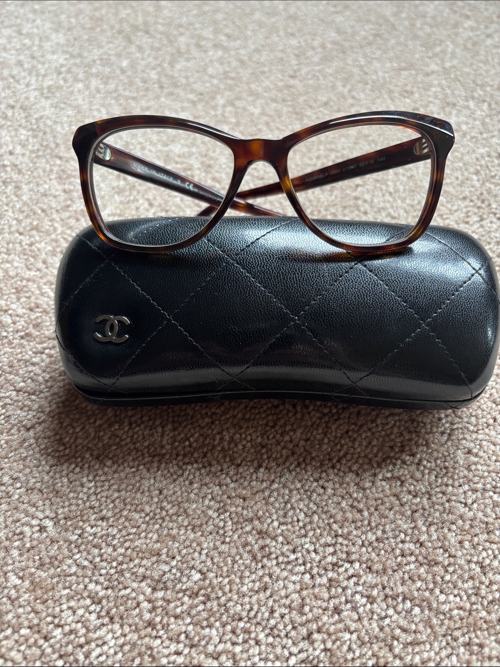 CHANEL Tortoise Cat-Eye Optical Glasses in Brown and Dark Amber